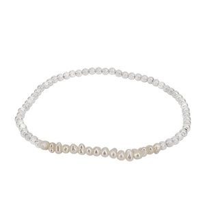 Sterling Silver 3mm Ball beads with 3mm freshwater pearl beads